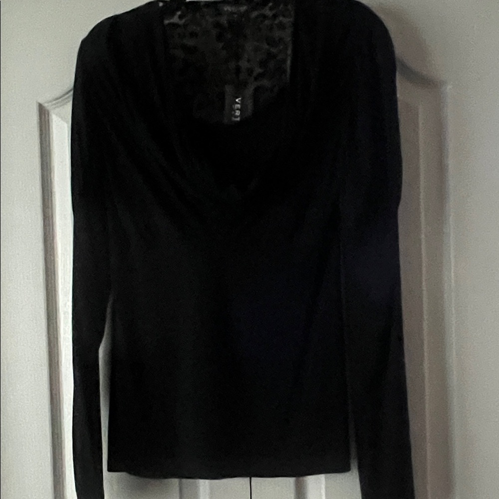 Vertigo Paris Black Long Sleeve Top with lace.